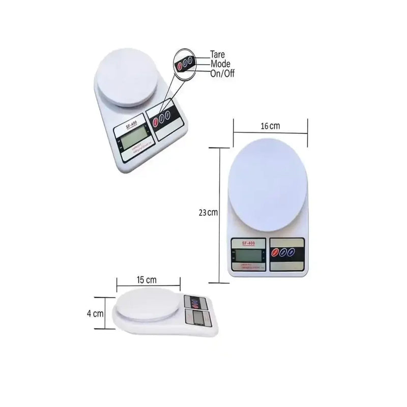 Balança digital de cozinha de alta precisão para nutrição dietética de confeitaria. Suporta até 10kg